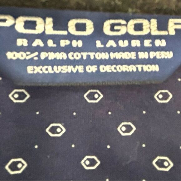 Mens POLO GOLF Ralph Lauren Navy Blue Golf Shirt Size Large - Picture 5 of 5